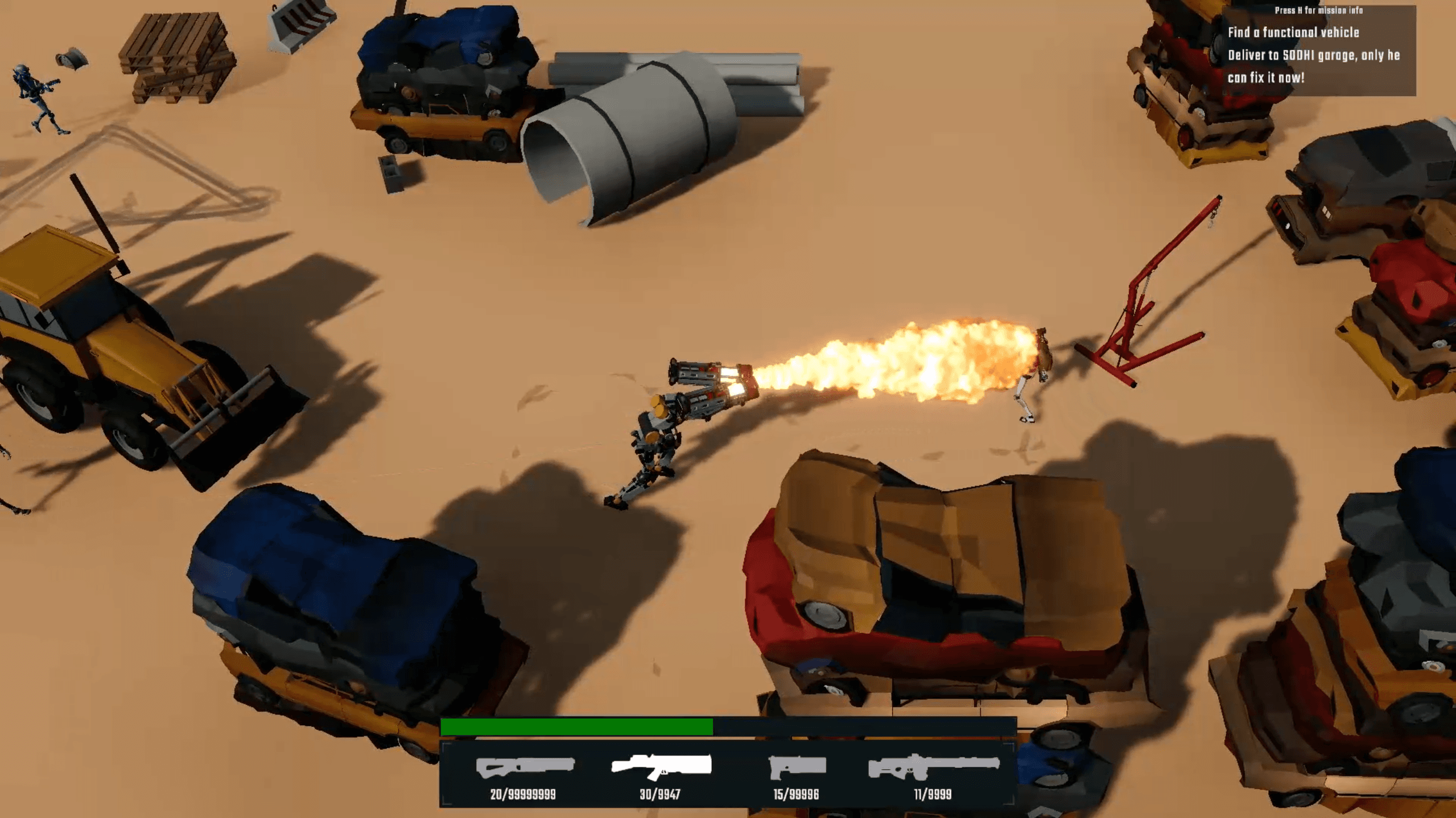 Flamethrower boss